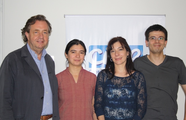 Rafael Correa, director del CIAE e investigador patrocinante del proyecto, junto a los investigadores: Gabriela Gómez, Carolina Holtheuer y Patricio Rodríguez.